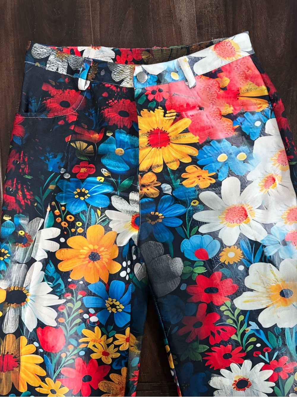 Floral Wide-Leg Pants New - Picture 2 of 6